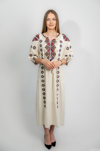 Rochie  lunga broderie traditionala Consuelo